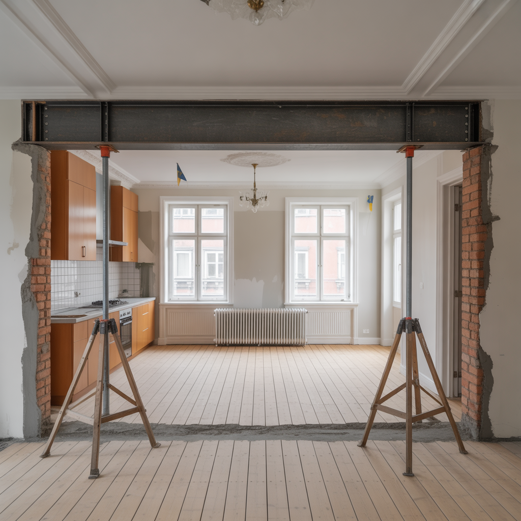 oppning i barande vagg regler balk och kostnad