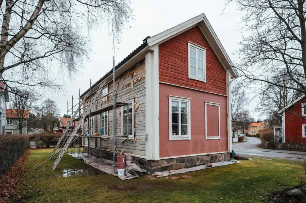 m la om huset utv ndigt r tt s song f rarbete och f rgval f r ett h llbart resultat